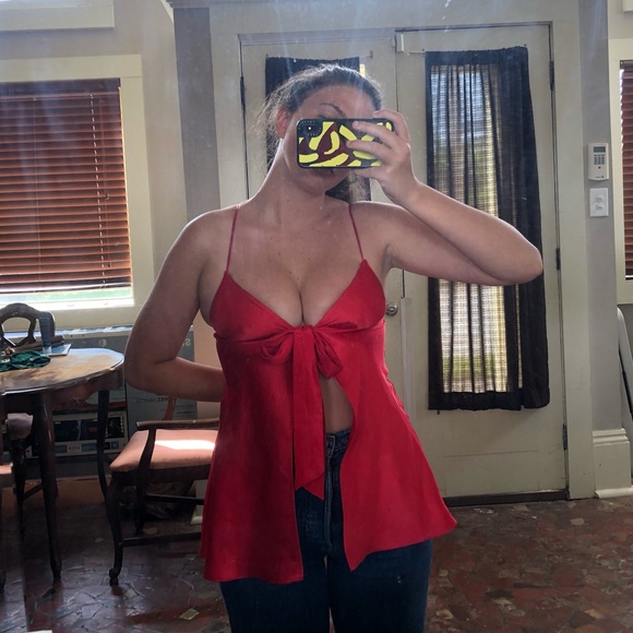 Vintage Victoria’s Secret Red Babydoll Tie Top - Picture 2 of 3